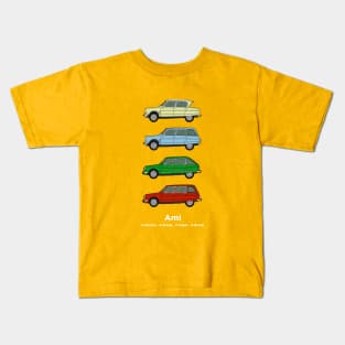 Ami 6 and Ami 8 classic car collection Kids T-Shirt